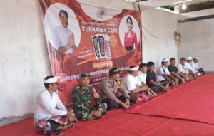 Babinsa Samplangan Hadiri dan Amankan Pembukaan Turnamen Ceki