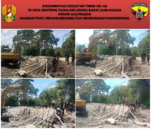 Hari ke-23 TMMD ke-126 Kodim 1625/Ngada, Pengecoran Bendungan Panondiwal Capai 86 Persen