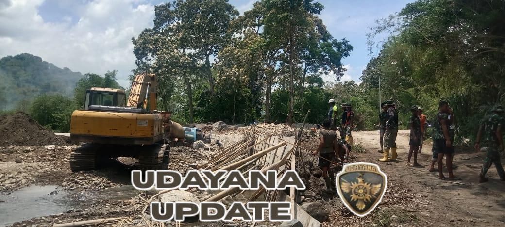 TMMD ke-126 Kodim 1625/Ngada Fokus Tuntaskan Pengecoran Sayap Bendungan Panondiwal di Desa Benteng Tawa