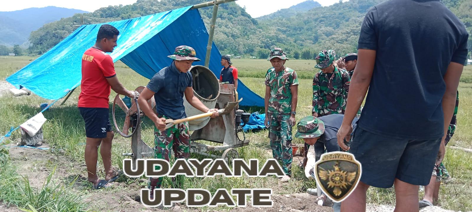 Satgas TMMD Kodim 1625/Ngada Kebut Pengerjaan Saluran Irigasi Lewur Tepu di Riung Barat