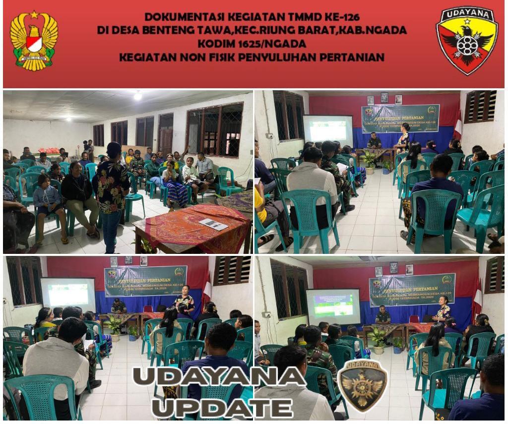 Hari ke-23 TMMD ke-126 Kodim 1625/Ngada, Satgas Gelar Penyuluhan Pertanian di Desa Benteng Tawa