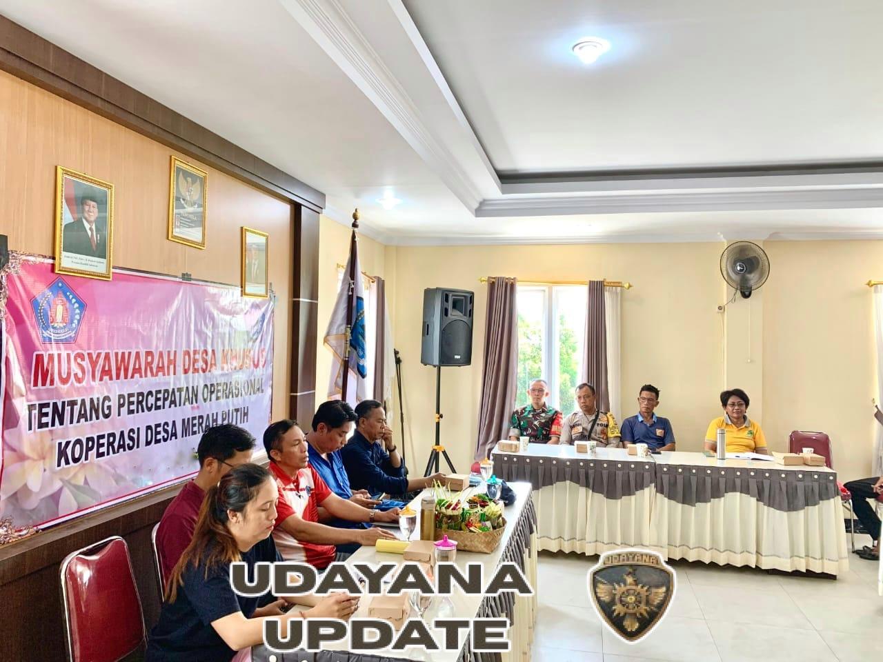 Babinsa Satra Hadiri Musyawarah Desa Khusus Percepatan Operasional Koperasi Desa Merah Putih