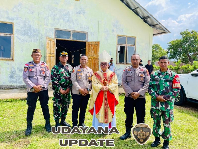 Momen Sakral di Lale: Babinsa Lembor Bersama Polsek Amankan Misa Syukur Imam Baru, Jaga Keharmonisan Pelayanan