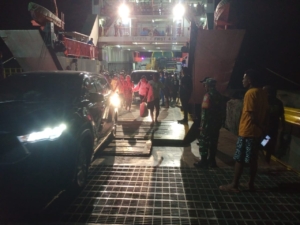 Babinsa Pantai Baru Laksanakan Pengamanan Kedatangan KM Garda Maritim 3