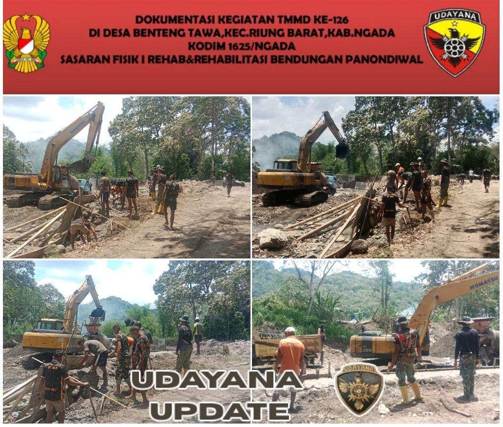 Satgas TMMD Ke-126 Tingkatkan Progres Pembangunan Bendungan Panondiwal