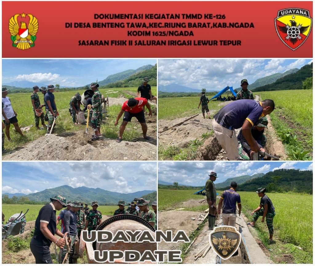 Hari ke-24 TMMD, Progres Pengerjaan Irigasi Lewur Tepu Capai 91 Persen