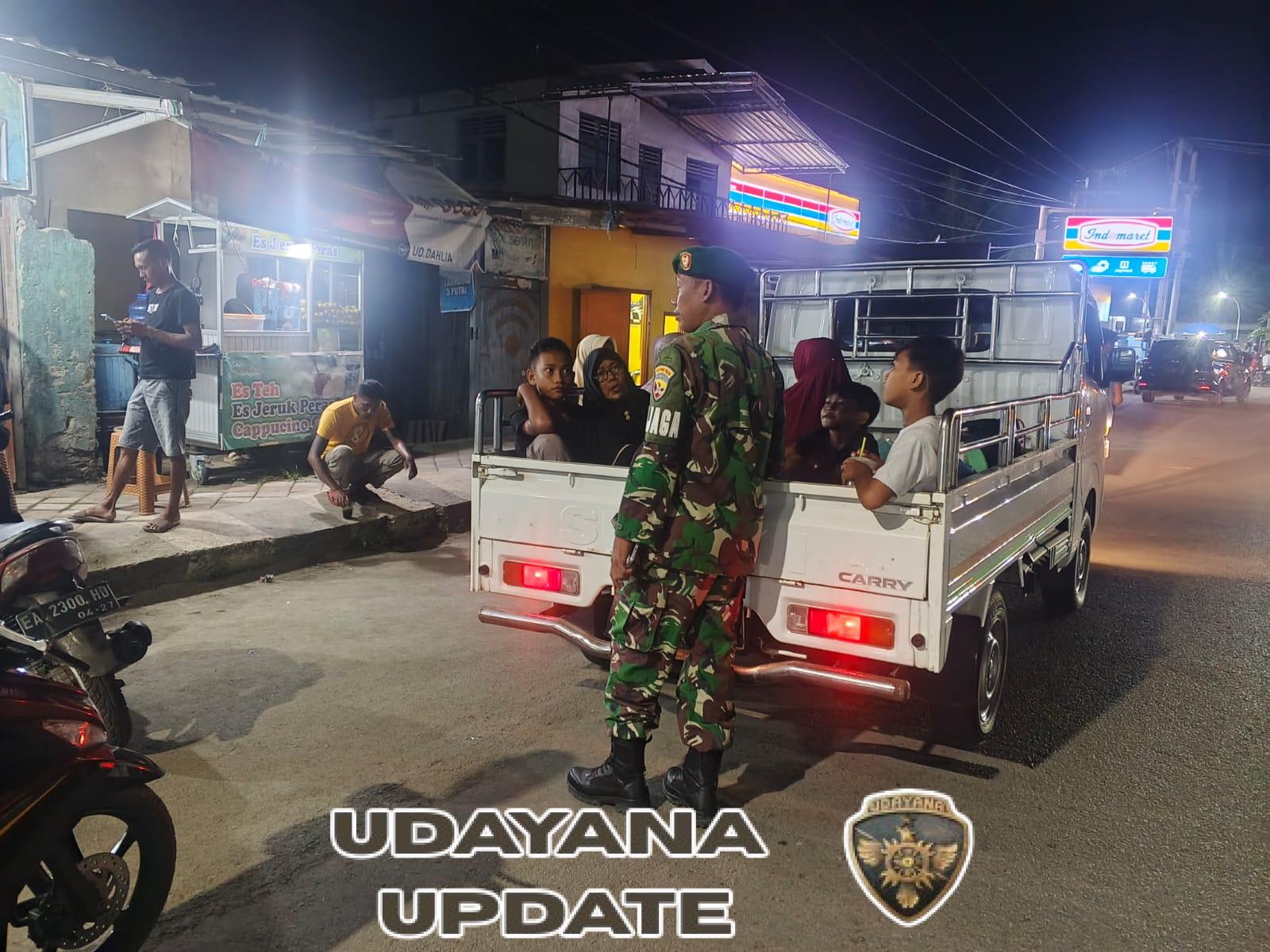 Babinsa Koramil 1628-01/Taliwang Gelar Patroli Malam Jaga Kondusifitas Wilayah