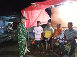 Koramil 1608-04/Woha Gelar Apel Pengecekan Personil Siskamling di Desa Tente