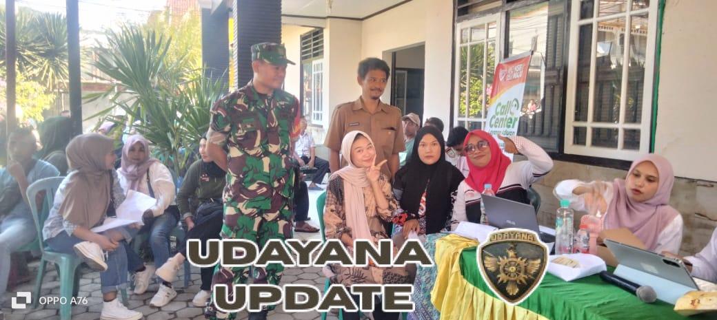Babinsa Koramil 1628-01/Taliwang Dampingi Pembagian Kartu Sumbawa Barat Maju
