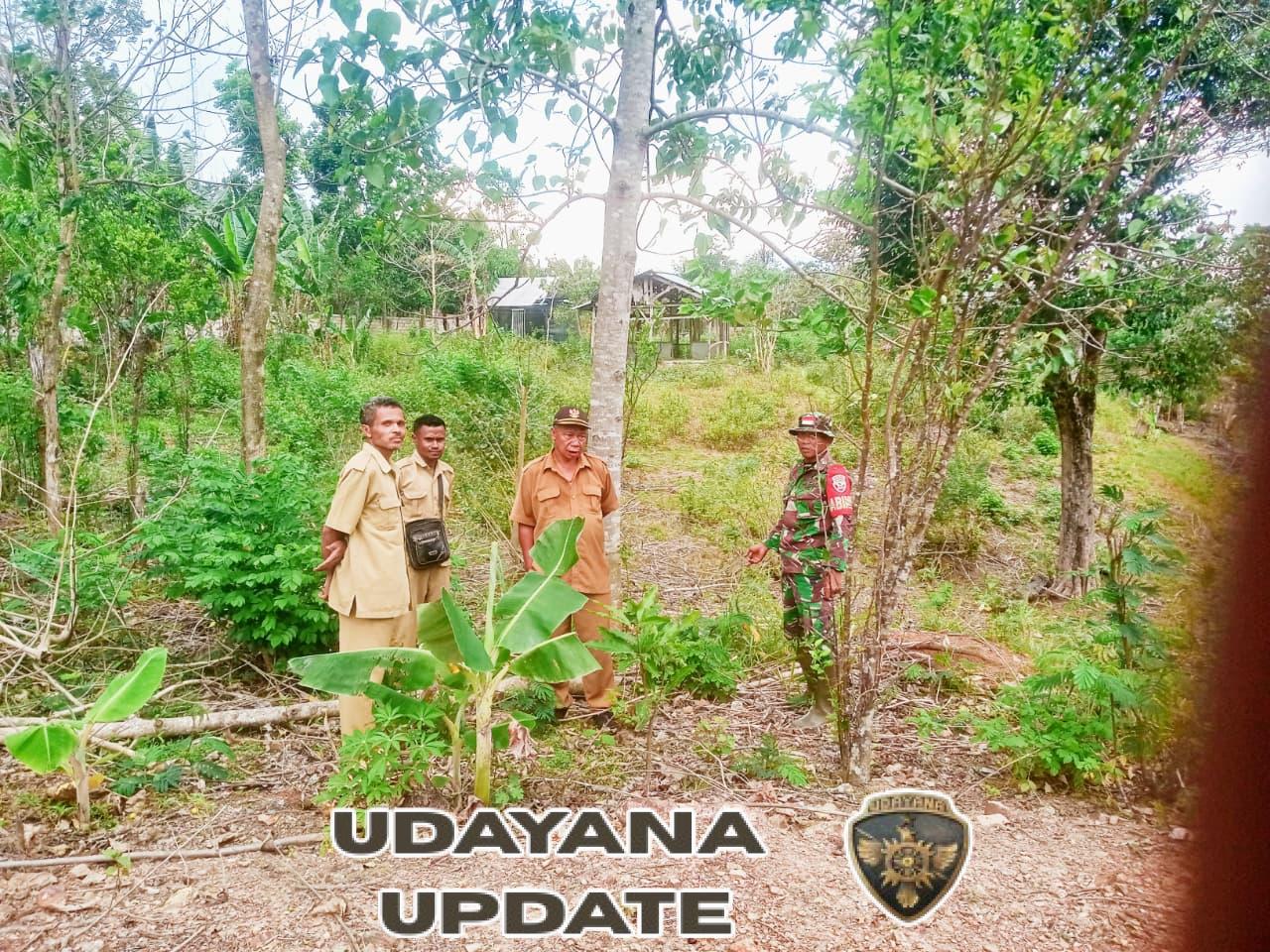 Sertu Didit Sumanto Awasi Penyiapan Lahan Koperasi Desa Bonmuti