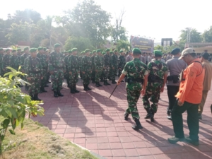 ‎Kodim 1607/Sumbawa Ikuti Apel Kesiapsiagaan Tanggap Darurat Bencana di Polres Sumbawa