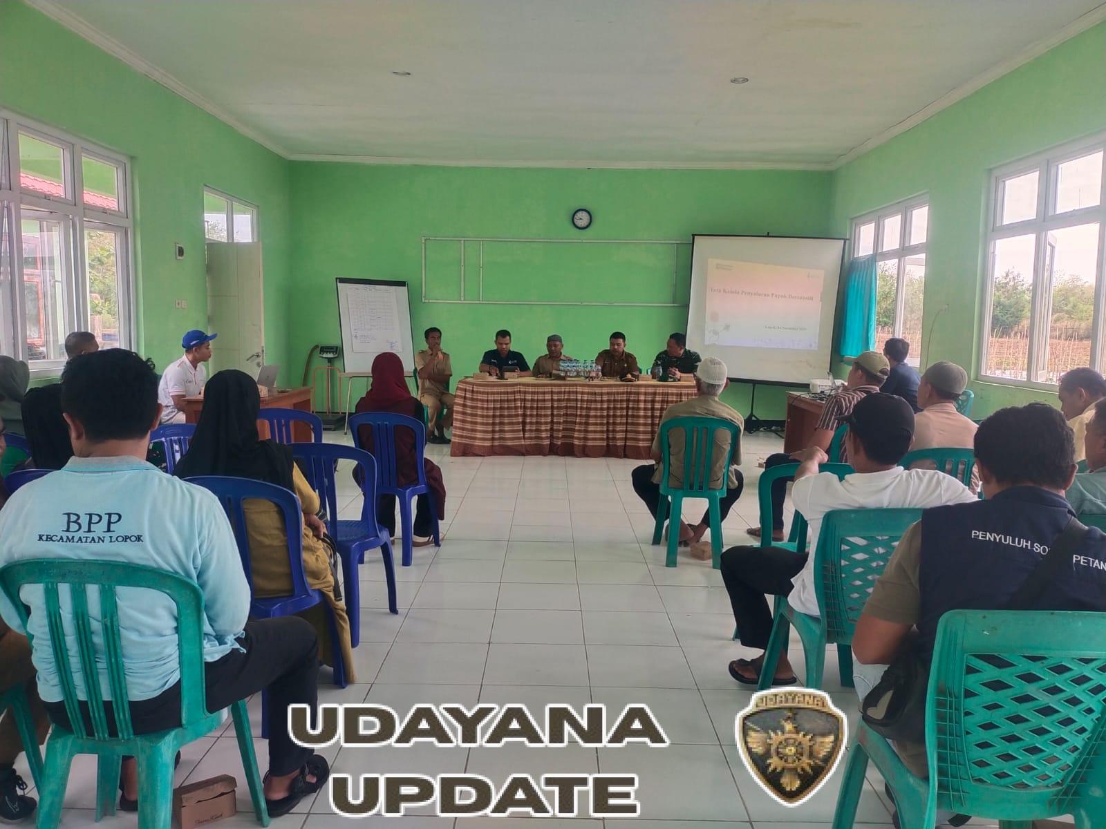 Danramil 1607-06/Lape-Lopok Tegaskan Komitmen Kawal Penyaluran Pupuk Bersubsidi di Kecamatan Lopok