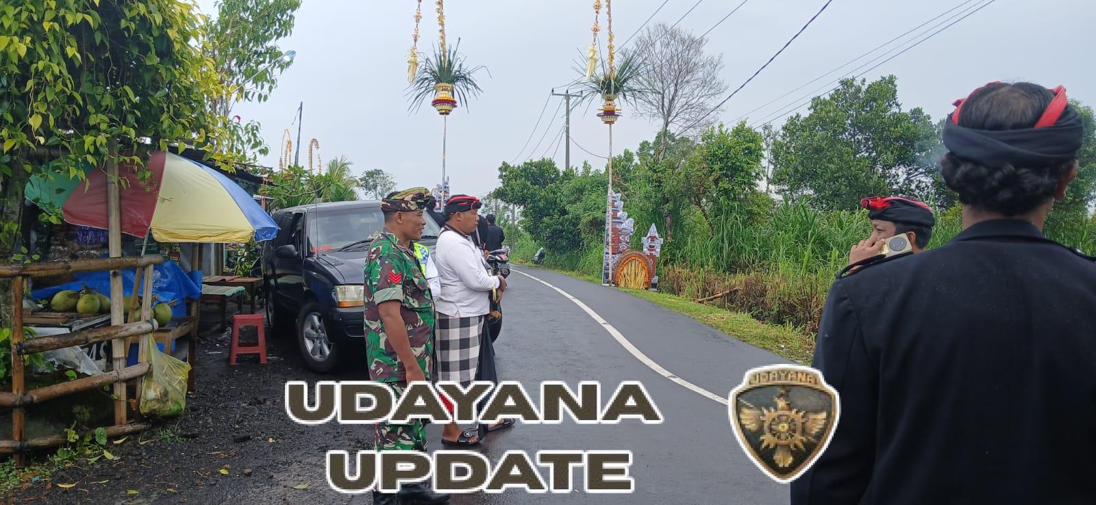 Babinsa dan Pecalang Bersinergi Amankan Kegiatan Wali Ngusaba Purnama Kelima di Desa Bayung Gede