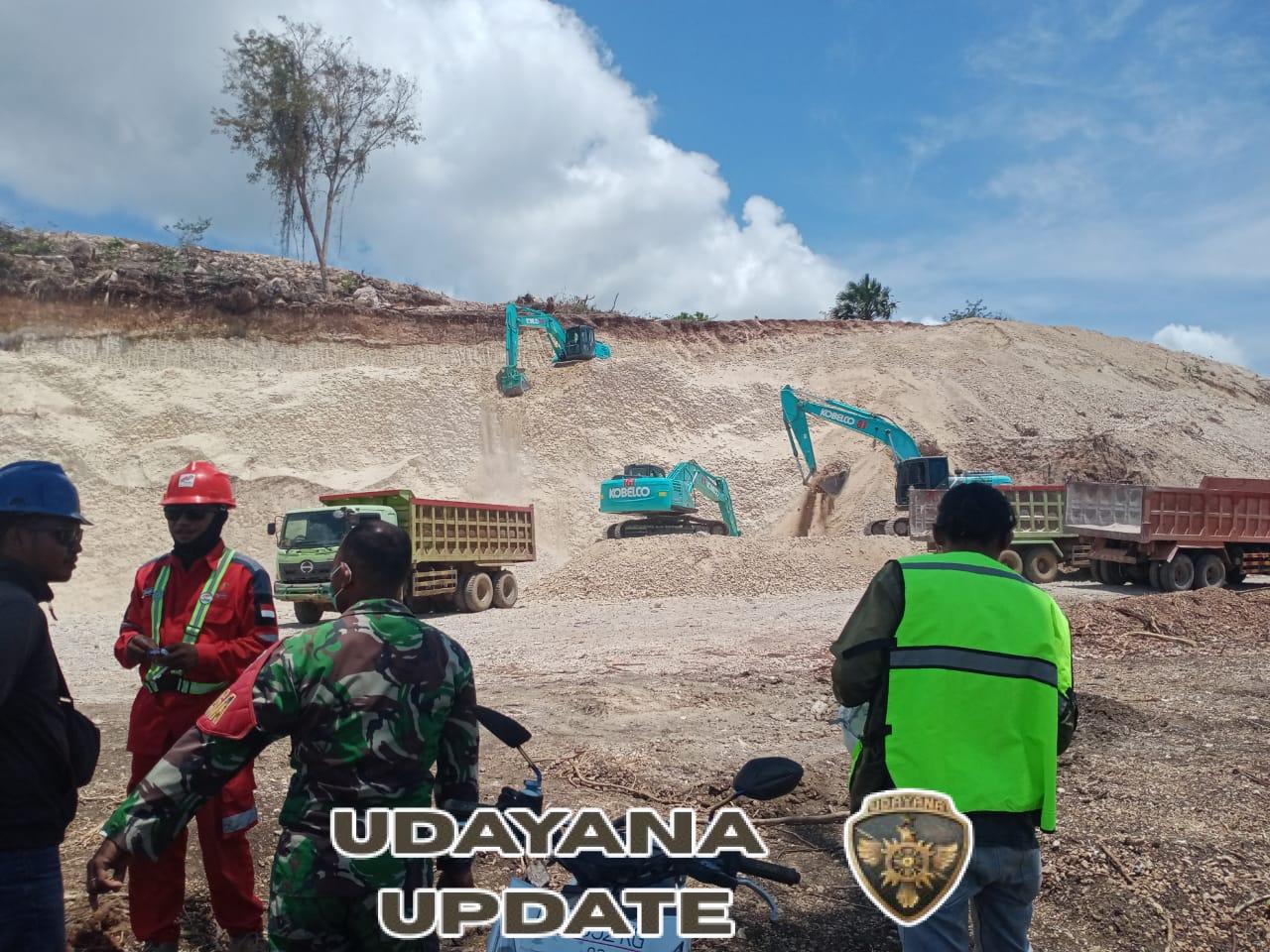 Babinsa Kodim 1627/Rote Ndao Laksanakan Pengamanan Pembangunan Kawasan Sentra Industri Garam Nasional