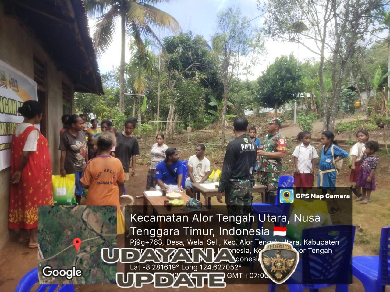 TNI dan Pemerintah Desa Fuisama Wujudkan Gerakan Pangan Murah