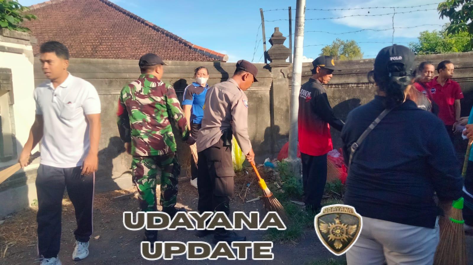 Gotong Royong Babinsa, Bhabinkamtibmas, dan Warga Kendran Bersatu Lestarikan Alam Buleleng