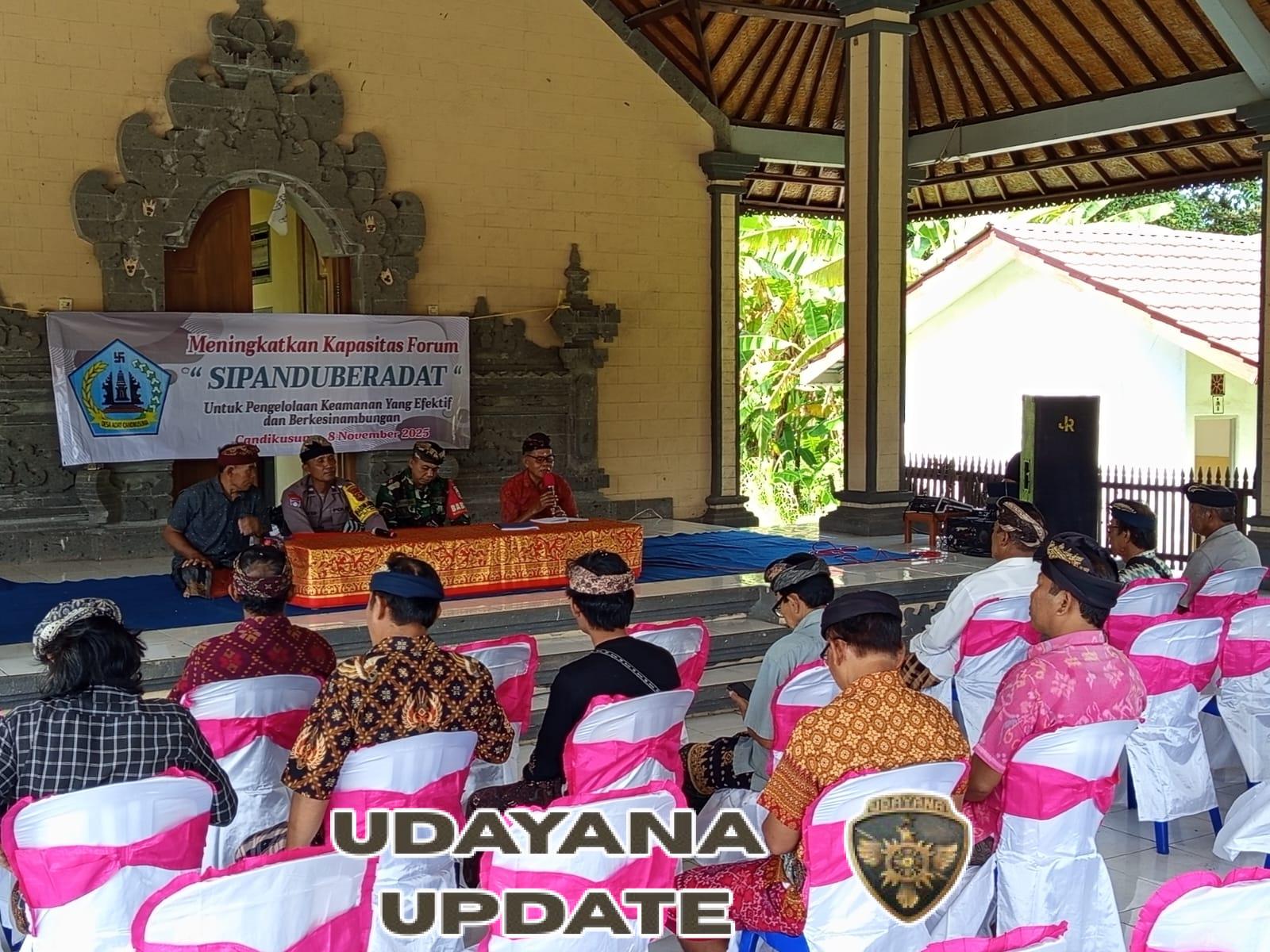 Babinsa dan Bhabinkamtibmas Candikusuma Jadi Narasumber Penguatan Forum Sipandu Beradat