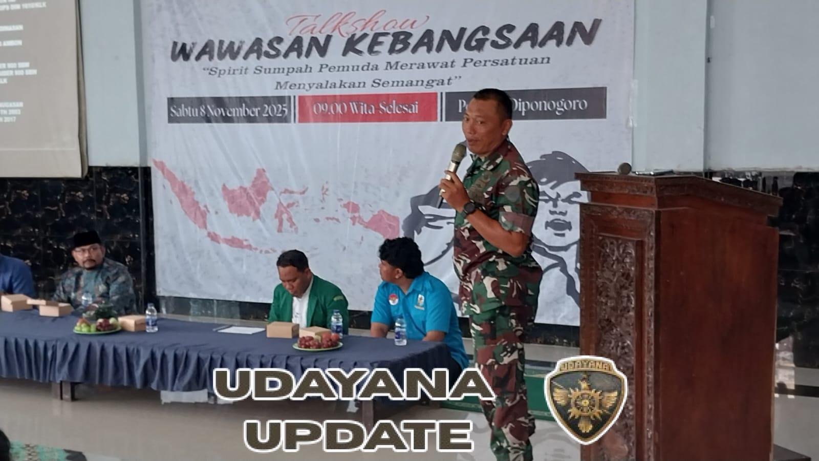 Seminar Wawasan Kebangsaan 2025, Pasi Ops Kodim Klungkung Ajak Generasi Muda Satukan Tekad Nyalakan Semangat Persatuan Wujudkan Indonesia Emas 2045