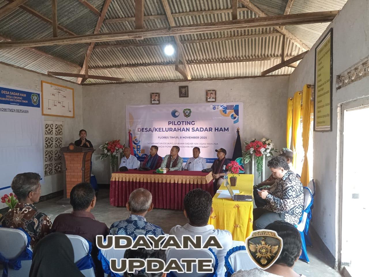 Kegiatan Piloting Desa Sadar HAM di Lewopao: Babinsa Tekankan Pentingnya Toleransi dan Gotong Royong