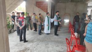 Babinsa Bebalang Bersinergi dengan Polres Bangli Amankan Ibadah Mingguan Umat Kristiani