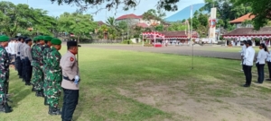 Tumbuhkan semangat nasionalisme dan rasa cinta tanah air, Prajurit Kodim 1623/Karangasem mengikuti upacara hari pahlawan ke 80 tahun 2025.