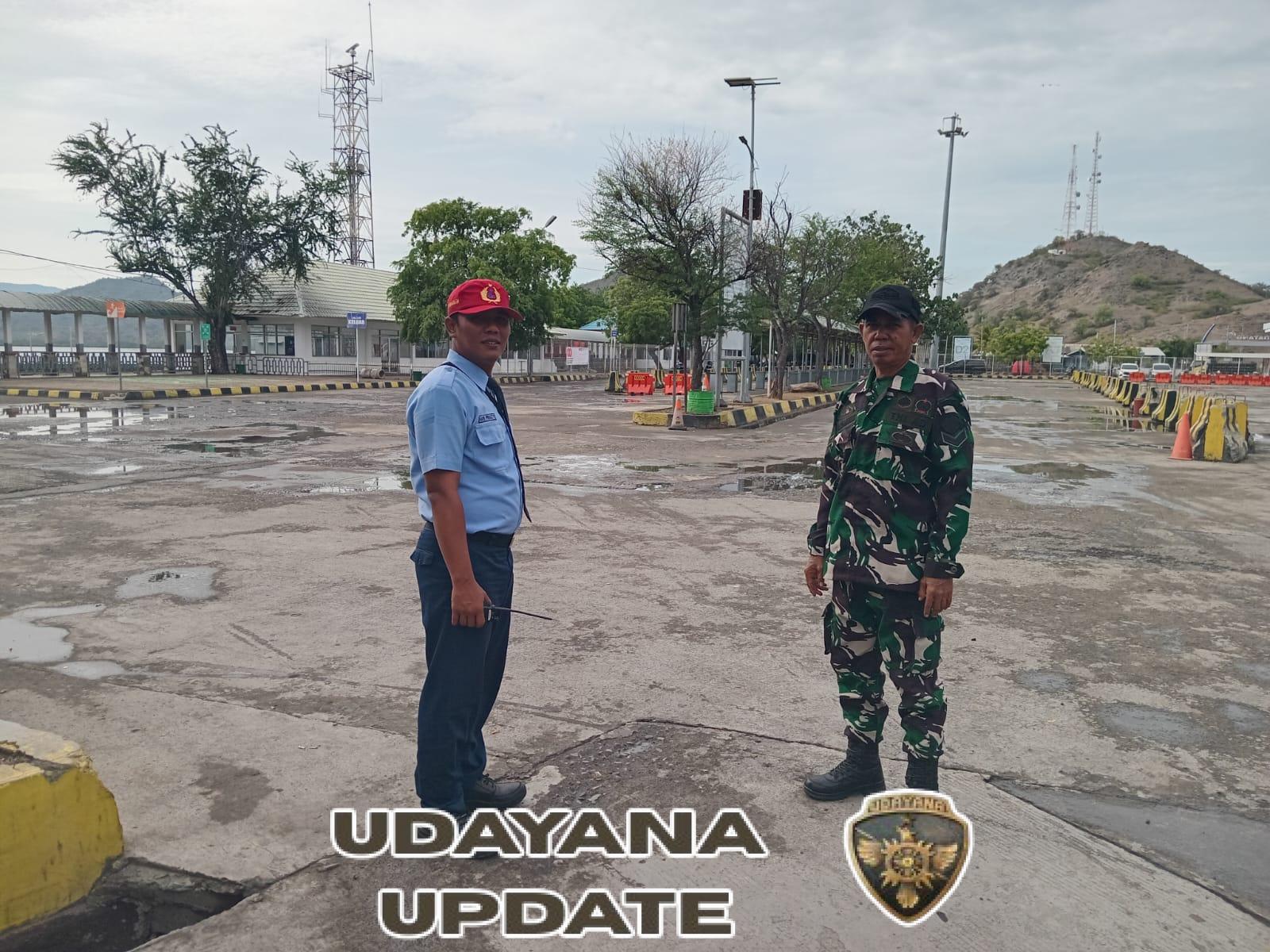 Babinsa Koramil 1628-04/Poto Tano Amankan Aktivitas di Pelabuhan Penyeberangan, Ciptakan Suasana Kondusif