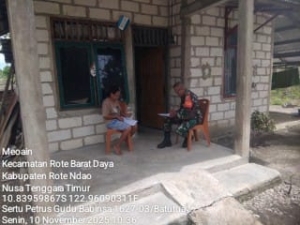 Babinsa Meoain Lakukan Komsos Bahas Rencana Pembangunan Lahan Koperasi Merah Putih