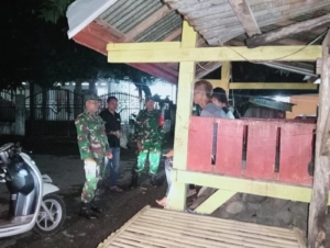 Koramil Rasanae Bersinergi dengan Masyarakat Jaga Keamanan Kelurahan Kumbe