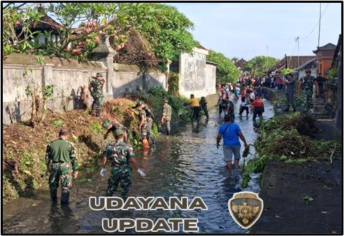 Wujud Nyata Kepedulian TNI AD, Kodim 1616/Gianyar Tanam Pohon dan Bersihkan Sungai di Wilayah Gianyar