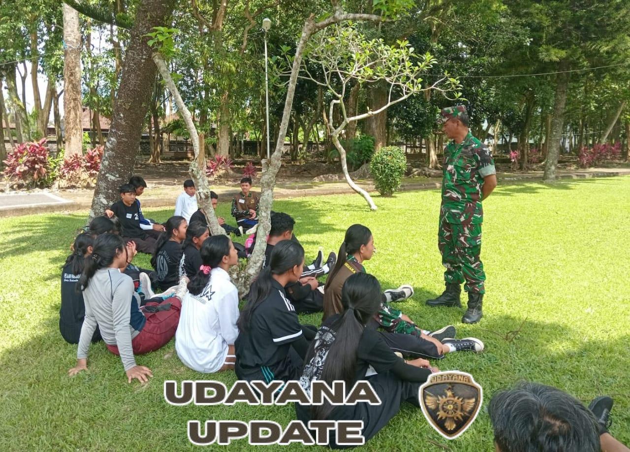 Danramil Marga Tanamkan Jiwa Kepahlawanan pada Siswa Yang Tergabung Dalam Pasukan Ciung Wanara