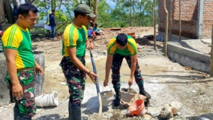 Satgas Pamtas Yonarmed 12 Kostrad Bantu Bangun Puskesmas Pembantu di Perbatasan Belu