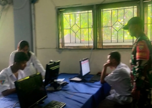 Babinsa Sertu Lalu Samsul Hakim: Pantau Pelaksanaan Tes Psikologi Siswa di SMK Nusa Dua