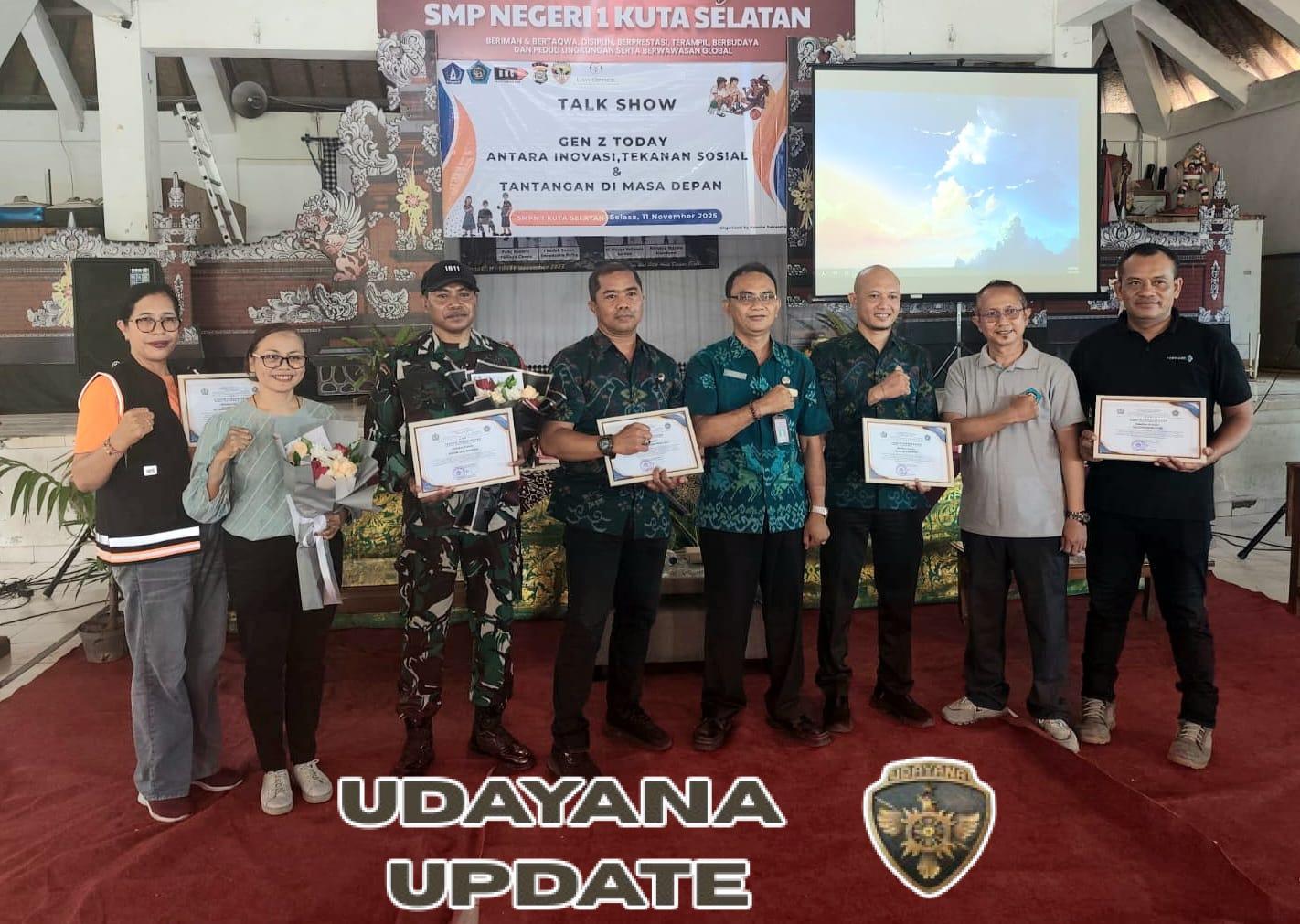 Koramil 1611-08/Kuta Selatan Edukasi Gen Z Lewat Talk Show di SMPN 1 Kuta Selatan