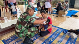 Babinsa Desa Landih Hadiri dan Dampingi Kegiatan Posyandu, Wujud Nyata Dukungan TNI terhadap Kesehatan Masyarakat