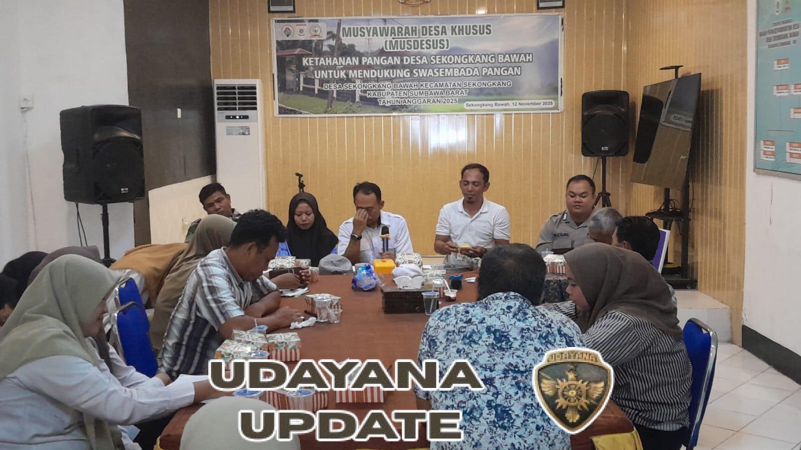 Babinsa Koramil 1628-02/Sekongkang Bawah Aktif Dampingi Musdesus Ketahanan Pangan, Dorong Swasembada Pangan di Tingkat Desa