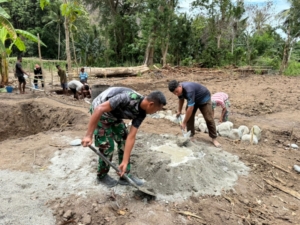 Babinsa dan Perangkat Desa Bersinergi Bangun Fondasi Koperasi Merah Putih