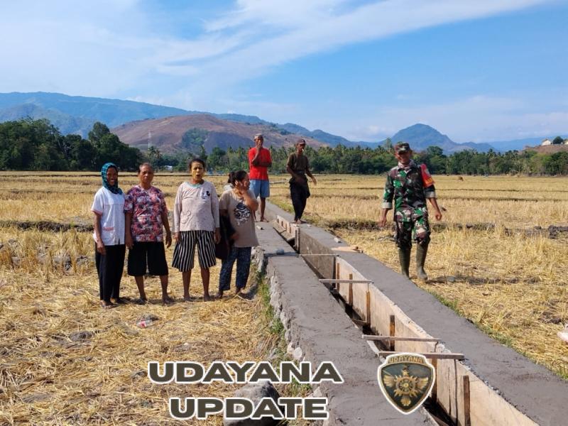 Babinsa Koramil 1602-04/Maurole Dampingi Petani Aewa Bangun Irigasi Sepanjang 342 Meter
