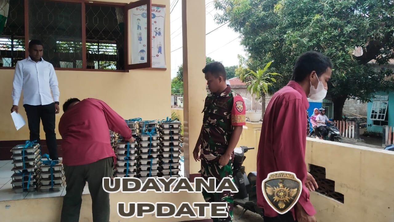 Babinsa Koramil 1602-01/Ende Pantau Distribusi MBG di Sekolah Rukun Lima