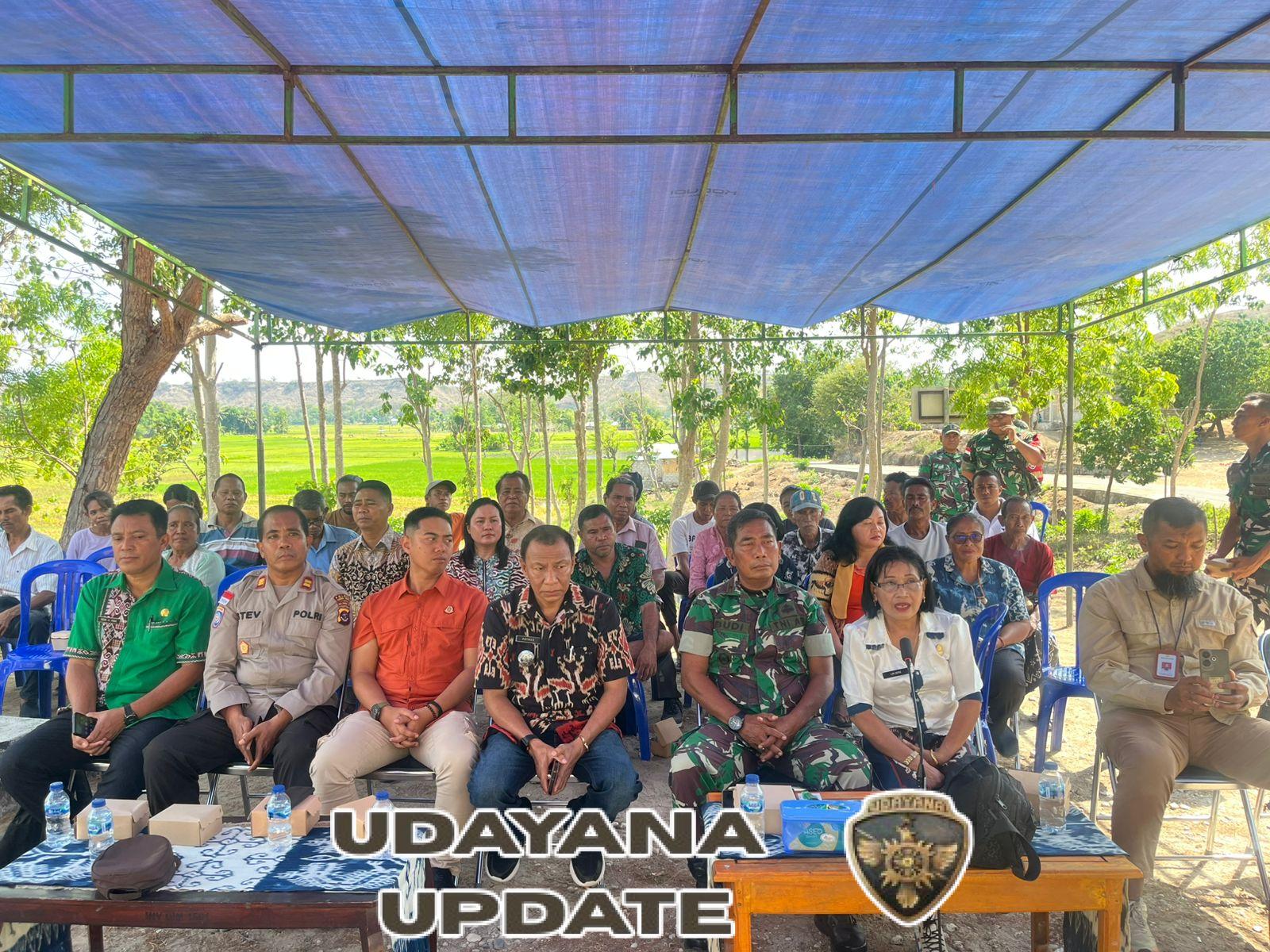 Kasdim 1601/Sumba Timur Ikuti Vidcon Peninjauan Program Pengairan Pertanian Bersama Kasad TNI AD