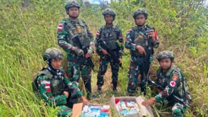 Satgas Yonarmed 12 Kostrad Gagalkan Penyelundupan Dua Kardus Obat Ilegal di Perbatasan