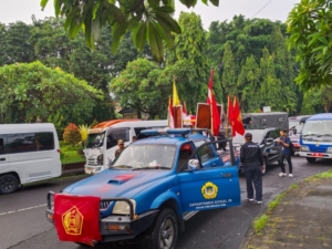 Koramil 1609-05/Sukasada Kawal Pemberangkatan Pataka Napak Tilas Perjuangan I Gusti Ngurah Rai 2025