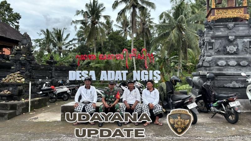 Babinsa Koramil Nusa Penida Kawal Ketat Droping Bantuan Pangan Beras Ke Desa Binaan