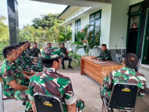 Koramil 1628-04/Poto Tano Gelar Jam Komandan, Danramil Tekankan Disiplin dan Tugas Kewilayahan Prajurit