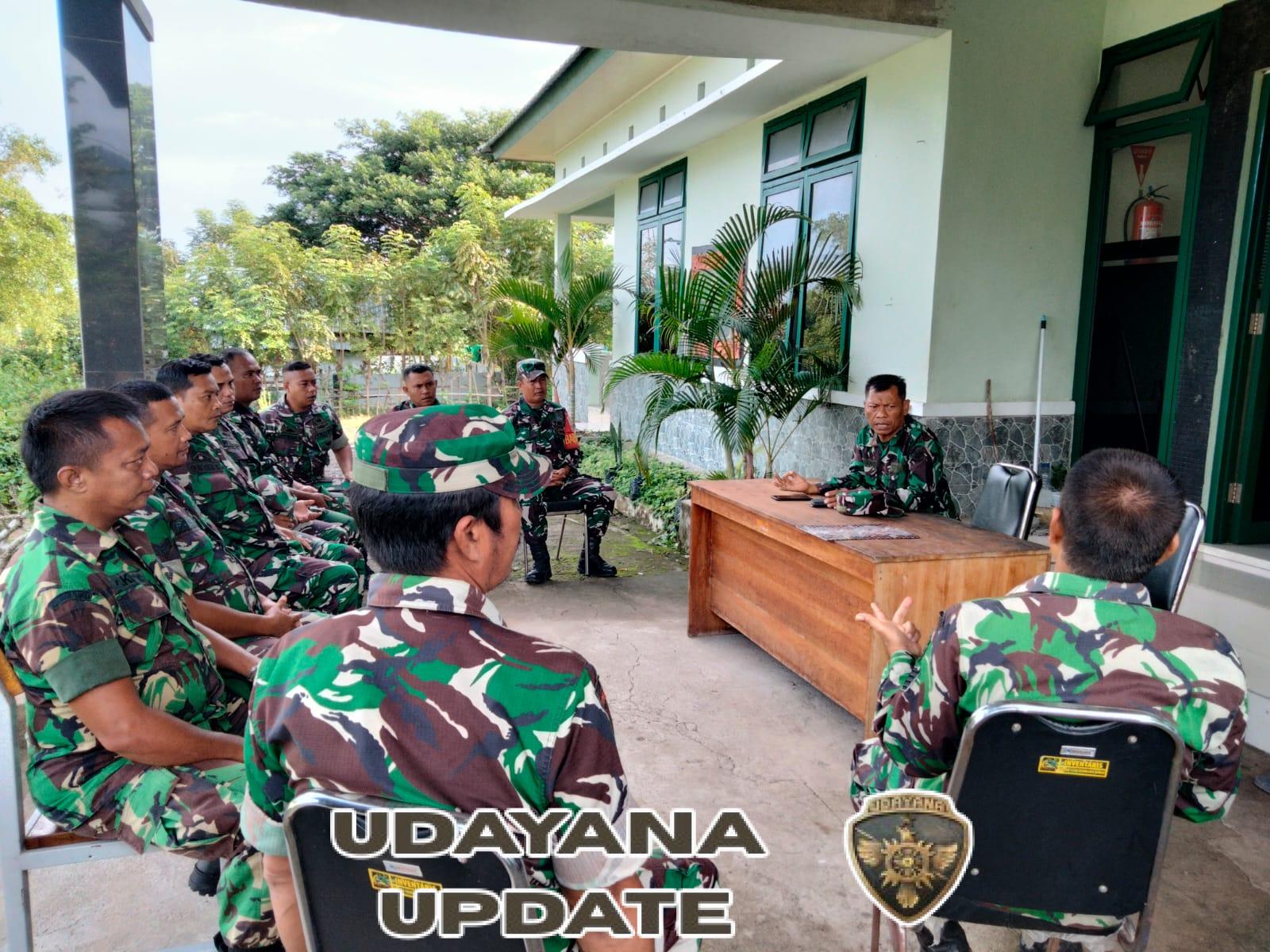 Koramil 1628-04/Poto Tano Gelar Jam Komandan, Danramil Tekankan Disiplin dan Tugas Kewilayahan Prajurit