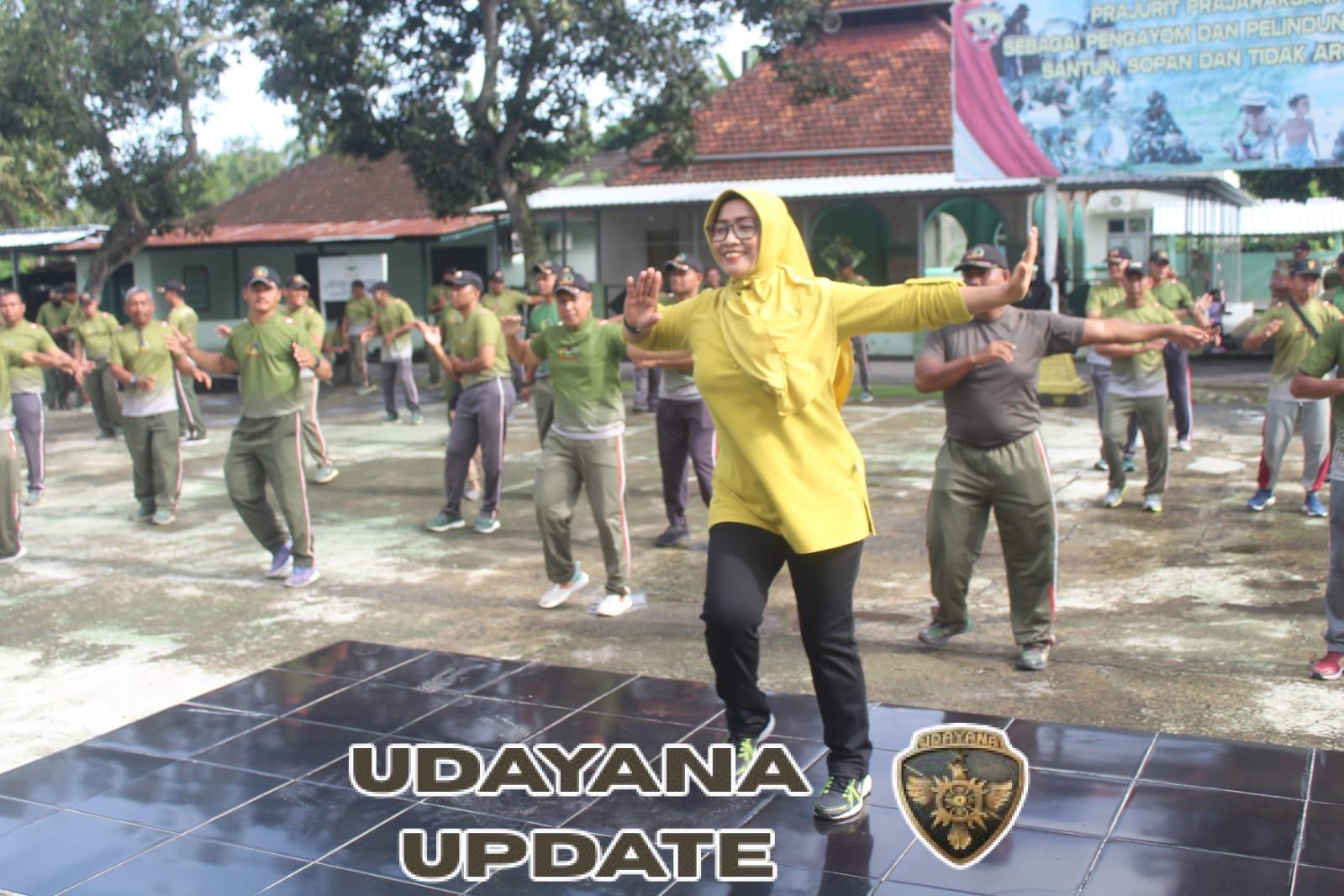 Jum’at Sehat Kodim 1620/Loteng Gelar Olahraga Bersama Persit KCK Cabang XXX