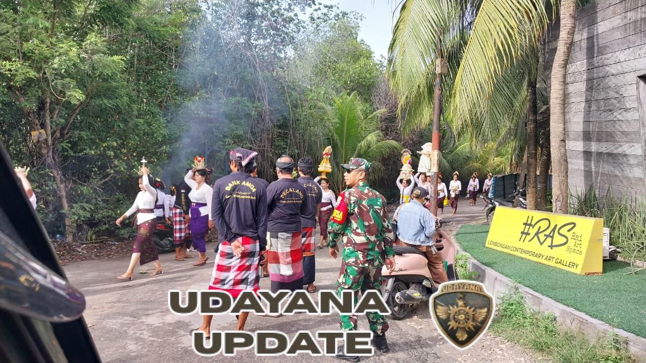 Wilayah Binaan Gelar Melasti, Aparat Gabungan Di Lembongan Beri Pengawalan Dan pengamanan