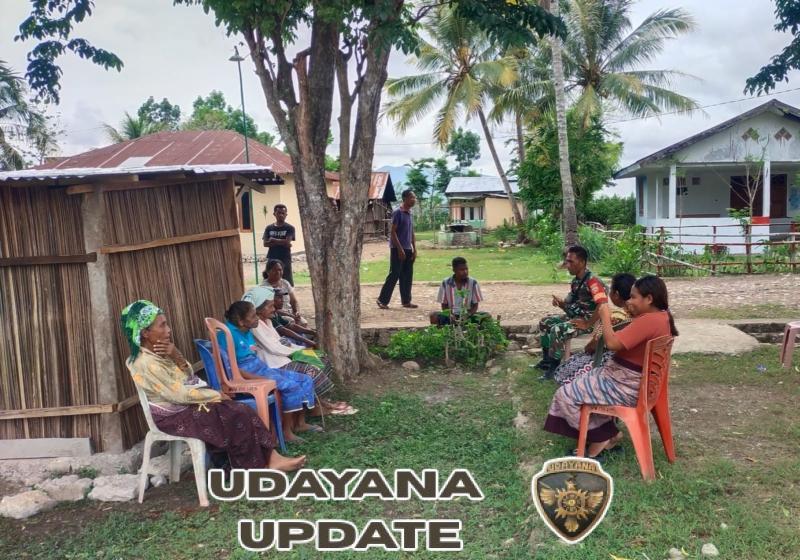 Pererat Silaturahmi, Babinsa Koramil 1618-05/Biut Gelar Komsos di Kecamatan Biboki Feotleu