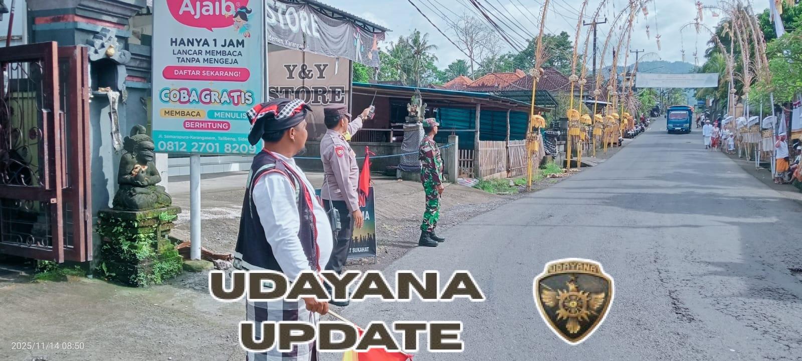 Pastikan Aman dan Nyaman, Babinsa Atensi Upacara Nubung Pedagingan.