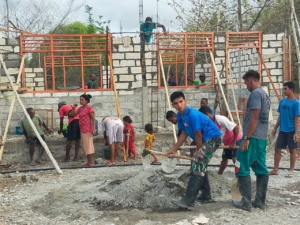 Pembangunan SMPN Oepoli Terus Dikebut Tim Kodim