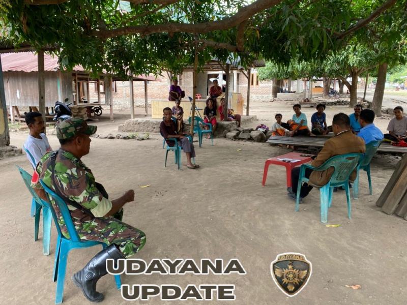 Babinsa Kodim 1602/Ende Laksanakan Komsos dan Pamwil di Desa Rangalaka